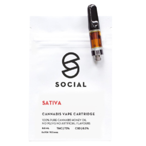 Social - Honey Oil Cartridge (0.5ML) - Sativa
