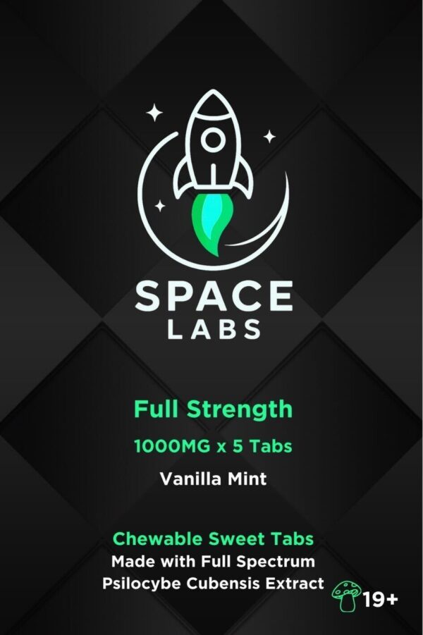 Space Labs - Chewable Sweet Mushroom Tabs - Full Strength (Vanilla Mint 5 Grams)