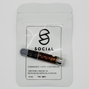Social Distillate Vape Cart 1ml - Golden Pineapple (Hybrid)