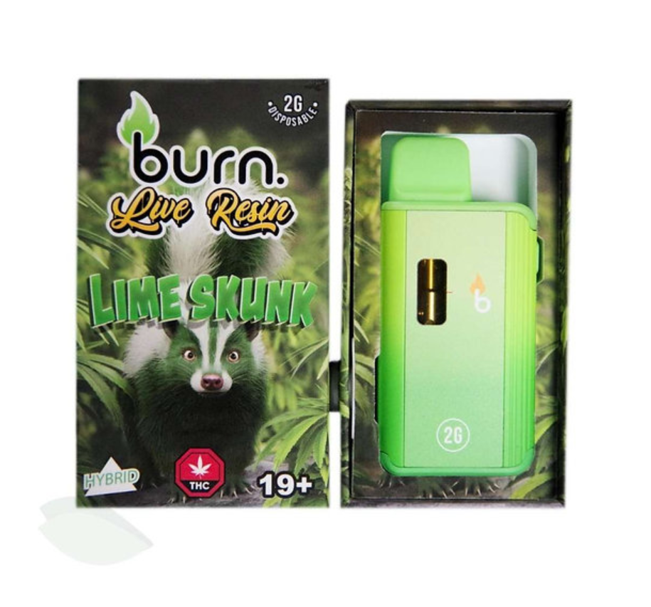 Burn Live Resin Vape (2g) - Lime Skunk (Hybrid)