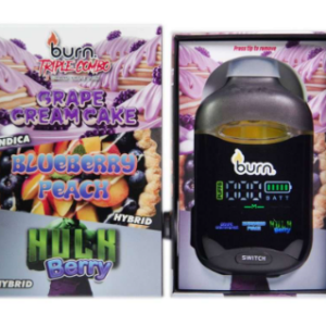 Burn Triple Combo (3g) - Grape Cream Cake + Blueberry Peach + Hulk Berry