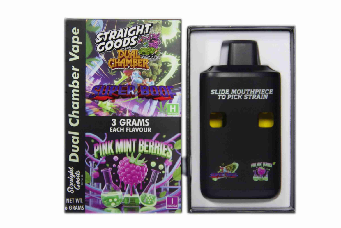 Straight Goods 6g Dual Chamber Vape - Super Boof + Pink Mint Berries